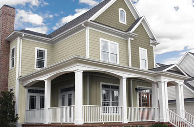 Hardiplank lap siding and shingle siding